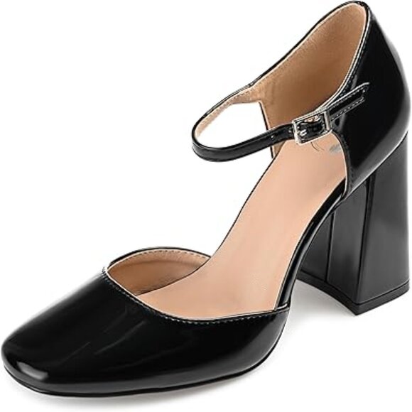Black and Tan Patent Hesster Mary Jane Pumps Bundle 7 WIDE - Picture 2 of 8